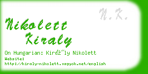 nikolett kiraly business card